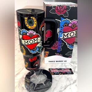 FrostBuddy ThiccBuddy 40 Flash Sheet Mama Tattooed Mom Tumbler NIB SoldOutOnline